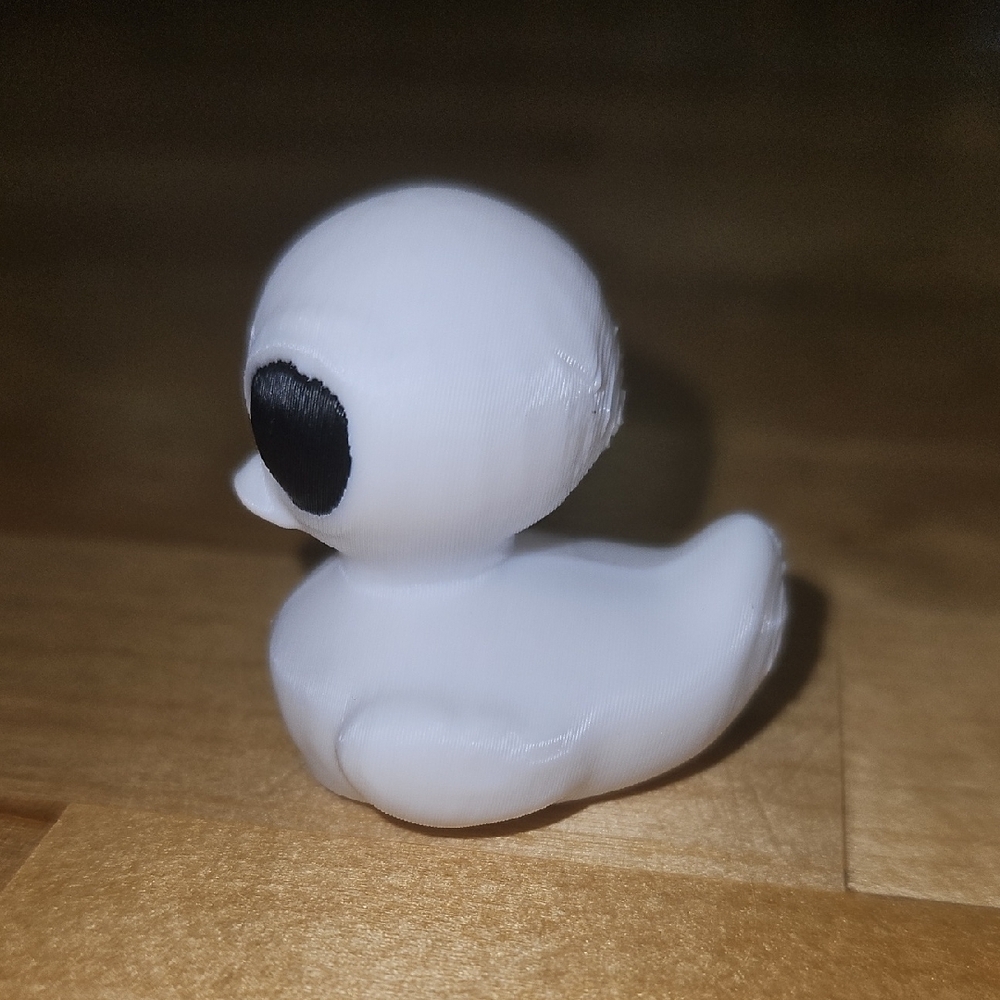 3D Printed White Alien Duck Figurine Nwot - Picture 2 of 5